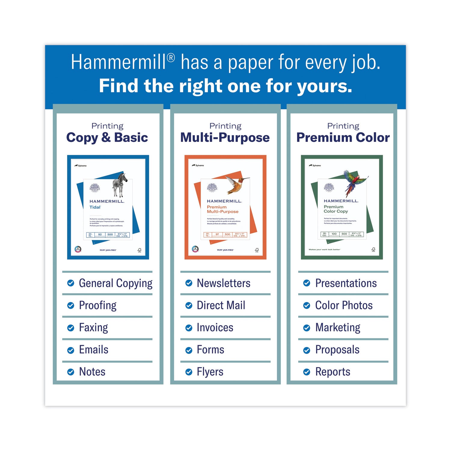 Hammermill Premium Laser Print Paper, 98 Bright, 24 lb Bond Weight, 8.5 x 14, White, 500/Ream