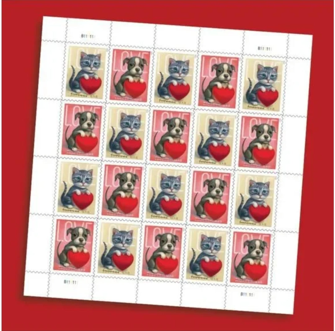 Forever‎ 2023 Love Stamps Cats & Dogs Puppy First Class Postage
